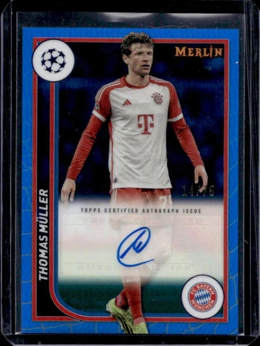 Thomas Müller 2023 Topps Chrome Merlin Blue Refractor /75