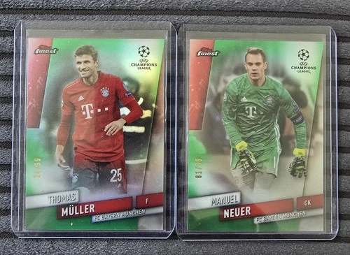 Thomas Müller & Manuel Neuer 2020 Topps Finest Green /99