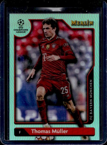 Thomas Müller 2021 Topps Merlin Chrome Aqua Refractor /199