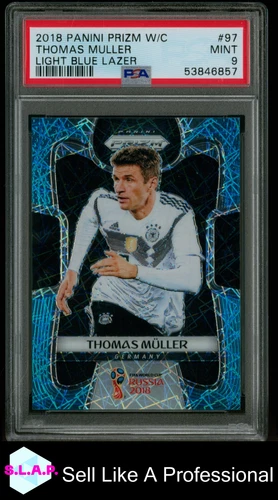 Thomas Müller 2018 Panini Prizm World Cup Light Blue Lazer 96/125