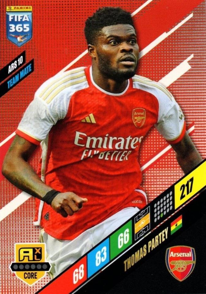 Thomas Partey 2024 Panini Adrenalyn XL FIFA 365