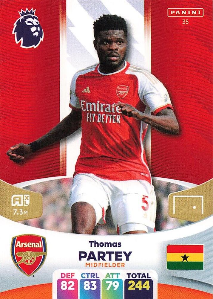Thomas Partey 2024 Panini Adrenalyn XL Premier League
