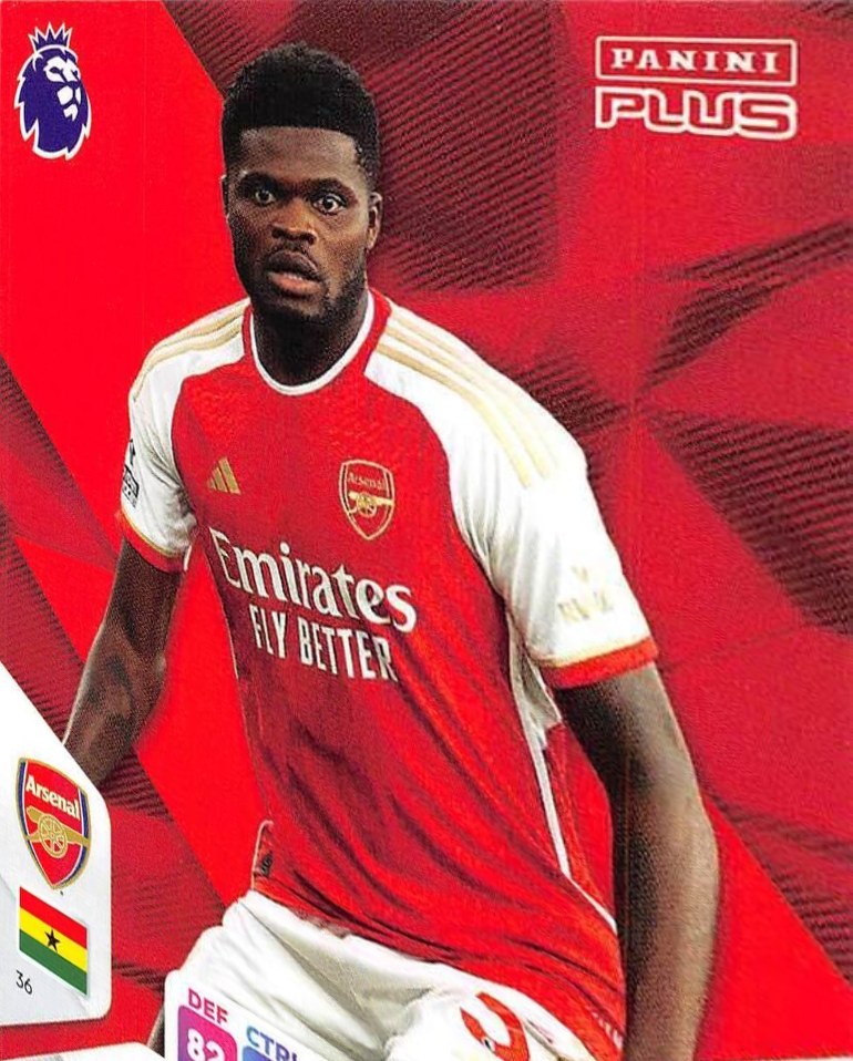 Thomas Partey 2024 Panini Adrenalyn XL Premier League Plus