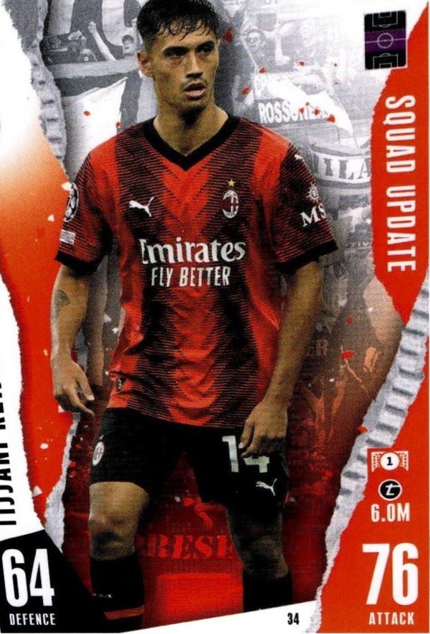 Tijjani Reijnders 2023 Topps Match Attax UEFA Club Competitions Extra