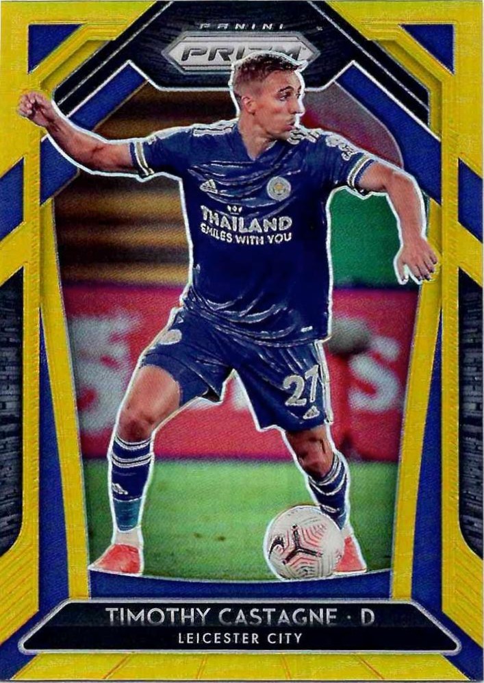 Timothy Castagne 2020 Panini Prizm Premier League Gold /10