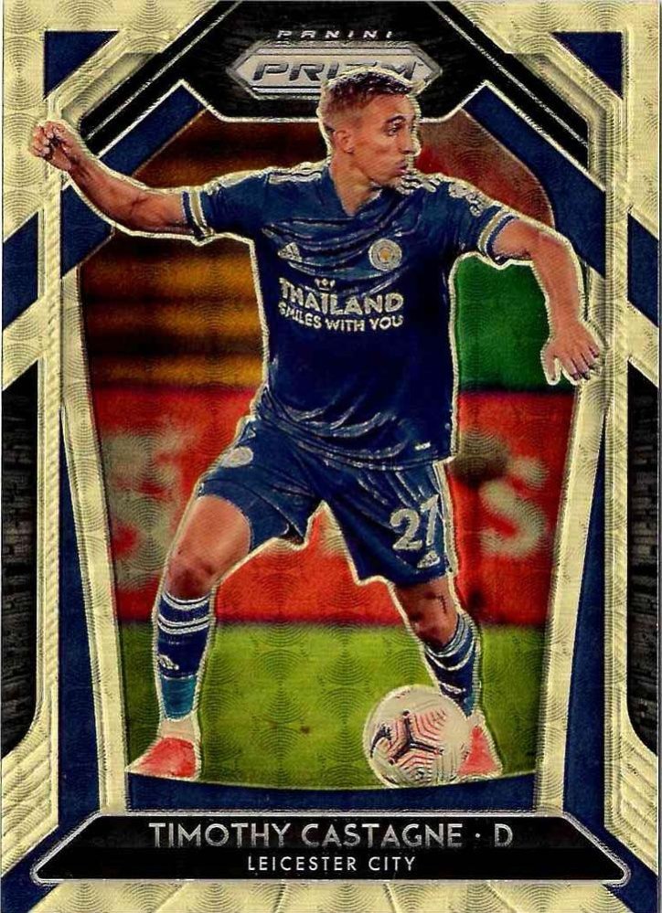 Timothy Castagne 2020 Panini Prizm Premier League Gold Power /5