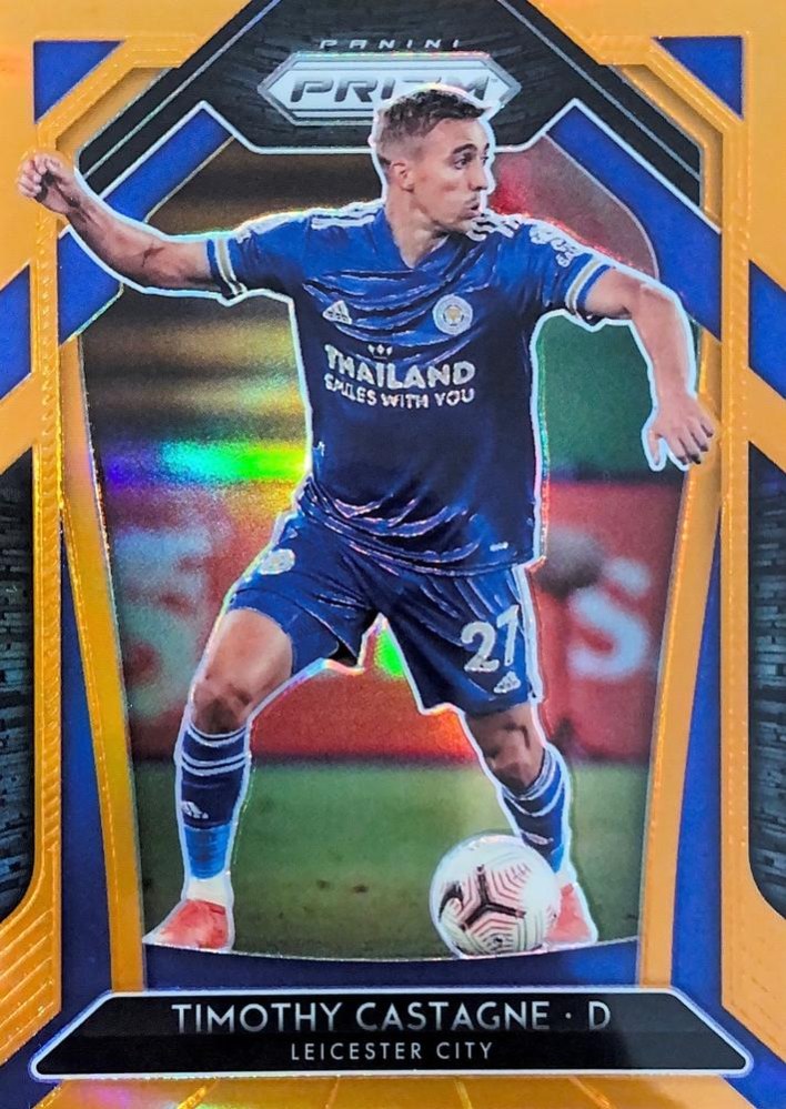 Timothy Castagne 2020 Panini Prizm Premier League Orange /25