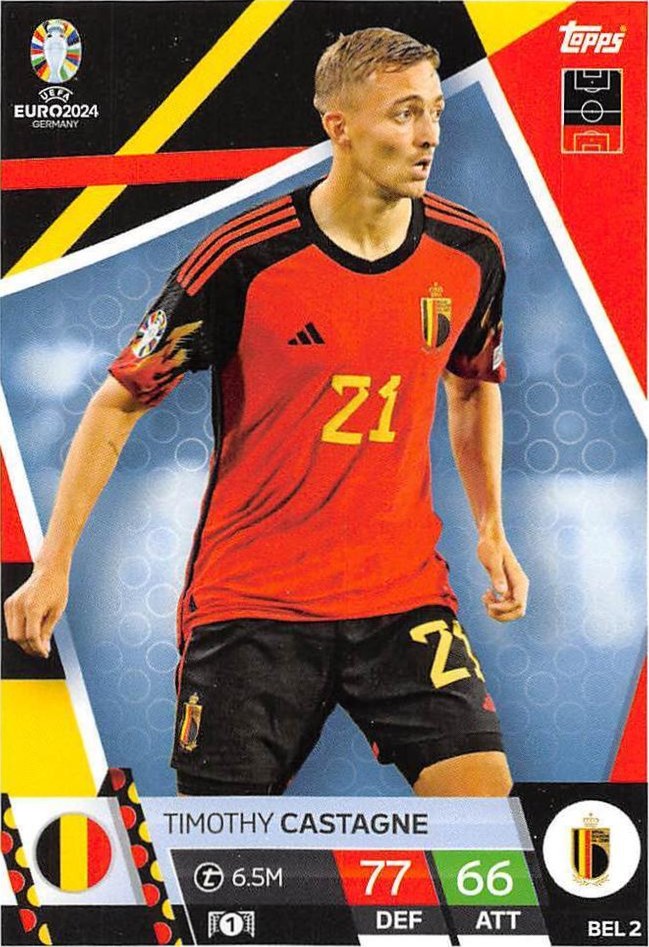 Timothy Castagne 2024 Topps Match Attax UEFA EURO