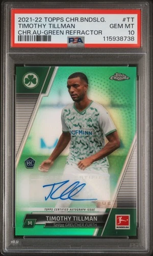 Timothy Tillman 2021 Topps Chrome Bundesliga Green /99