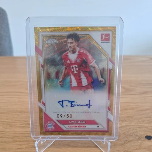 Tom Bischof 2025 Topps Bundesliga Chrome Gold Wave /50