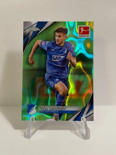 Tom Bischof 2024 Topps Chrome Bundesliga Neon Green Lava Refractor /250