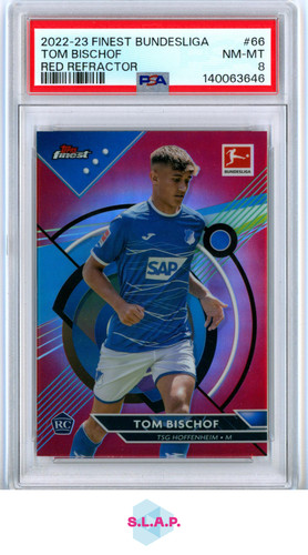 Tom Bishop 2022 Topps Finest Red Refractor