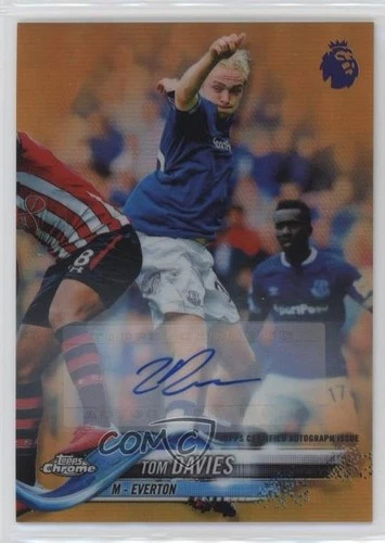 Tom Davies 2018 Topps Chrome Premier League Orange Refractor /25