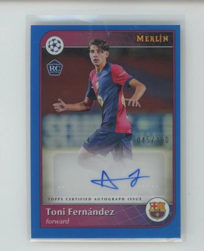 Toni Fernandez 2024 Panini Merlin Chrome Blue Refractor /150