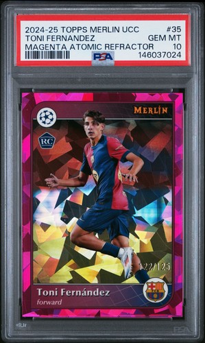 Toni Fernandez 2024 Topps Merlin Chrome Magenta Atomic /125