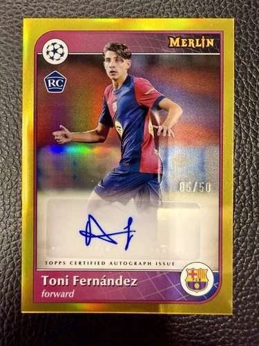 Toni Fernandez 2024 Topps Merlin Chrome UCC Gold Refractor /50