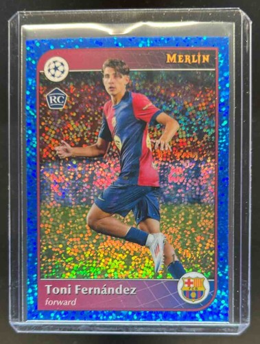 Toni Fernandez 2024 Topps Merlin Chrome UEFA Blue Speckle Refractor /150