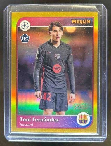 Toni Fernandez 2024 Topps Merlin Chrome UEFA Gold Refractor /50