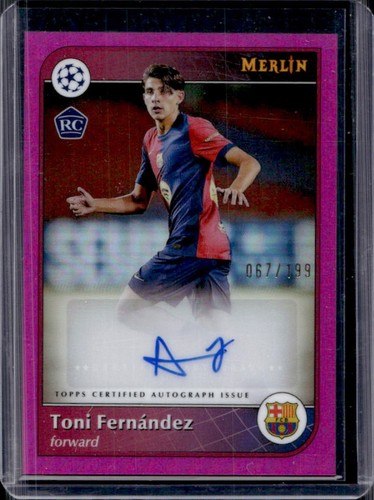 Toni Fernandez 2024 Topps Merlin Chrome UEFA Rosa Rifrattore /199