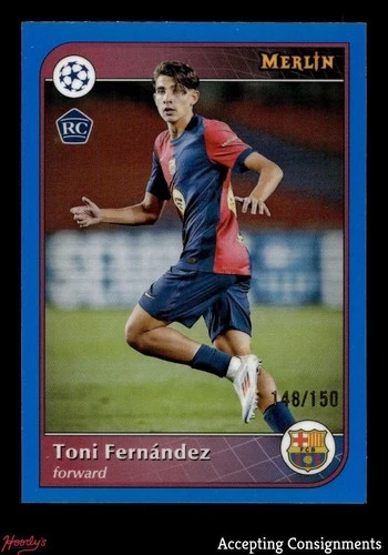 Toni Fernandez 2024 Panini Merlin UEFA Club Competitions Blue Refractor /150