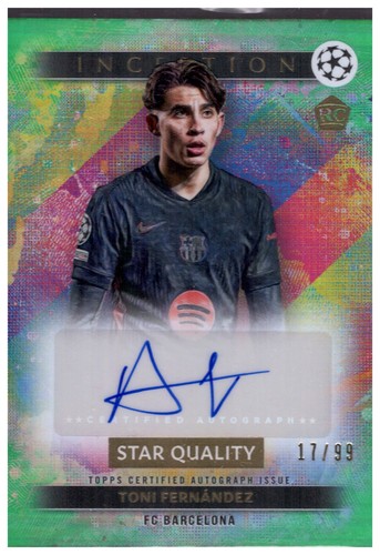Toni Fernandez 2024 Topps Inception UCC Green Foil /99