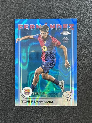 Toni Fernández 2024 Topps Cromo UEFA Azul Lava Refractor /150