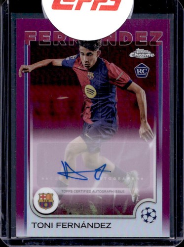 Toni Fernández 2024 Topps Cromo UEFA Magenta Refractor /75