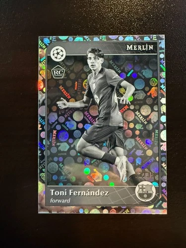 Toni Fernández 2024 Topps Merlin Chrome Black/White Refractor /35