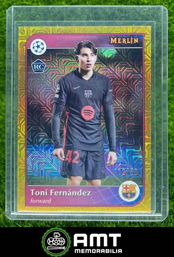 Toni Fernández 2024 Topps Merlin Chrome Gold Mojo Refractor /50