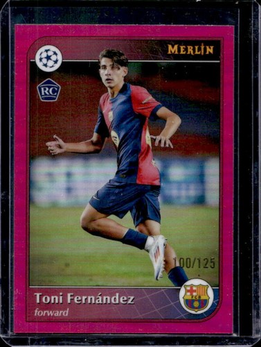 Toni Fernández 2024 Topps Merlin Chrome Magenta Refractor /125