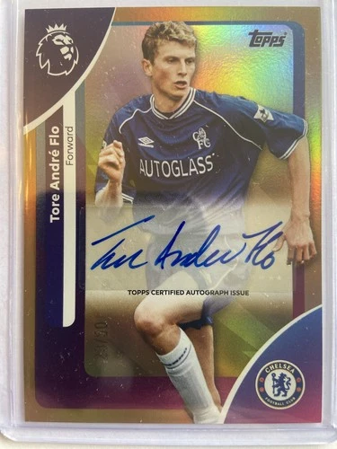 Tore Andre Flo 2026 Topps Premier League Gold Rainbow Refractor /50