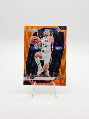 Tre Jones 2024 Panini Prizm Orange Seismic /199
