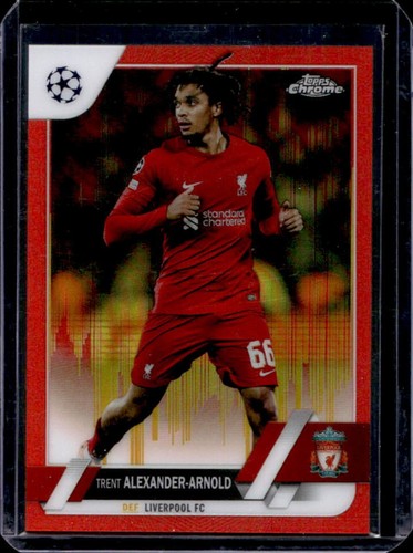 Trent Alexander-Arnold 2022 Topps Chrome Red & Gold Seismic Refractor #66