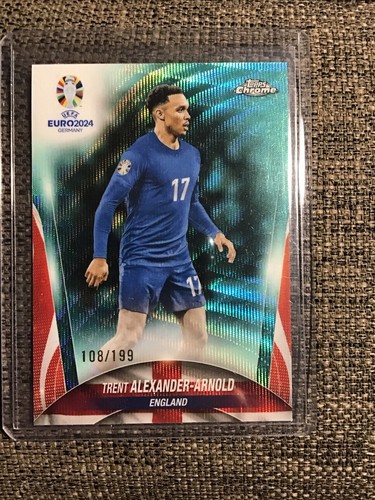 Trent Alexander-Arnold 2024 Topps Chrome UEFA Euro 2024 Aqua Wave /199