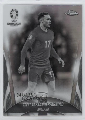 Trent Alexander-Arnold 2024 Topps Chrome UEFA Euro Black & White Refractor /125
