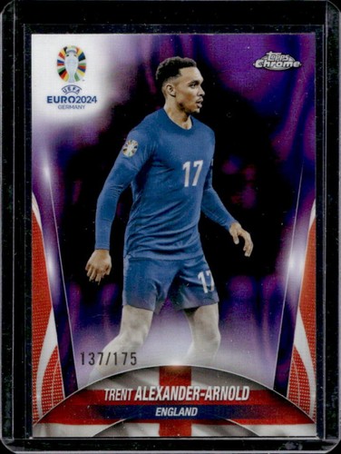Trent Alexander-Arnold 2023 Topps Chrome UEFA Euro Purple Lava Refractor /175