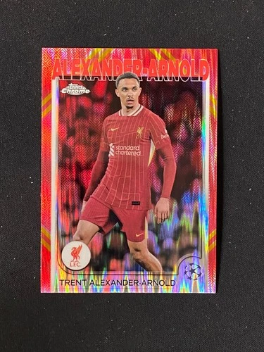 Trent Alexander-Arnold 2024 Topps Chrome UEFA Red Refractor #104