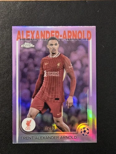 Trent Alexander-Arnold 2024 Topps Chrome UEFA Violet Refractor /299
