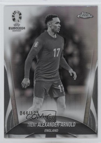 Trent Alexander-Arnold 2024 Topps Cromo UEFA Euro Blanco y Negro Refractor /125