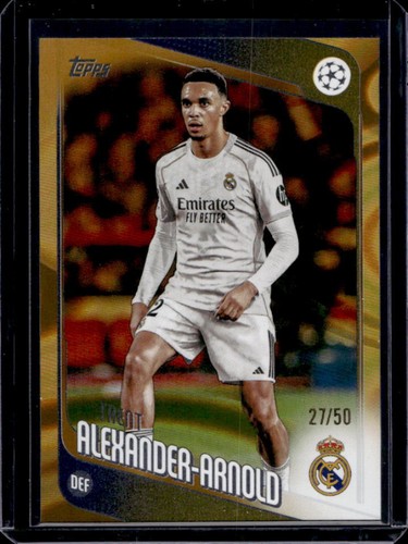 Trent Alexander-Arnold 2025 Topps UEFA Gold Raindrops /50