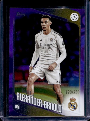 Trent Alexander-Arnold 2025 Topps UEFA Purple Raindrops /250