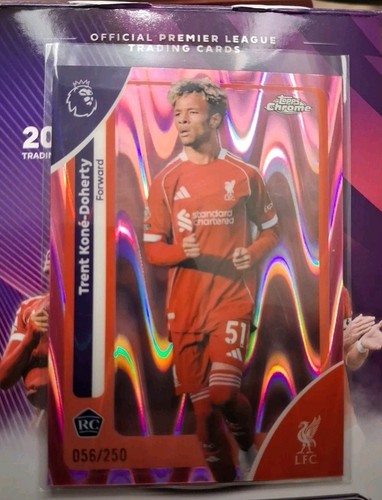 Trent Kone-Doherty 2026 Topps Chrome Premier League Raywave /250