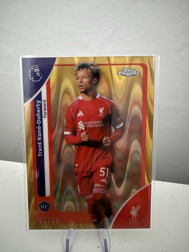 Trent Kone-Doherty 2025 Topps Premier League Chrome RayWave /50