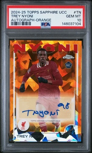 Trey Nyoni 2024 Topps Chrome Sapphire Orange /25