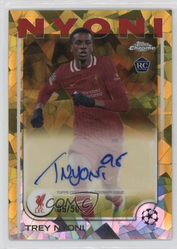 Trey Nyoni 2024 Panini Chrome UEFA Club Competitions Sapphire Edition Gold /50