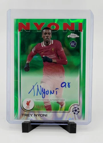 Trey Nyoni 2024 Topps Chrome UEFA Green Lava /99