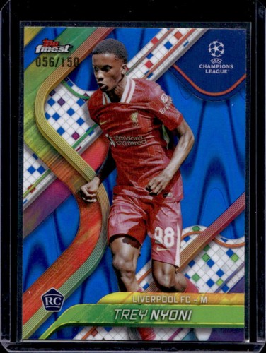 Trey Nyoni 2024 Panini Finest Blue Raywave Refractor /150