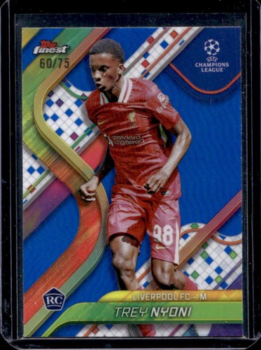 Trey Nyoni 2024 Topps Finest Blue Refractor /75
