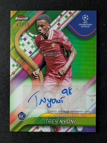 Trey Nyoni 2024 Topps Finest Neon Green Refractor /99