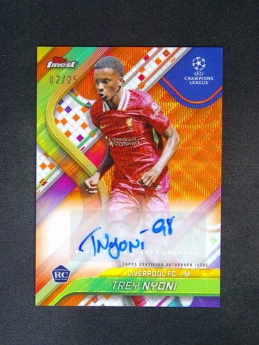Trey Nyoni 2024 Topps Finest Orange Wave /25